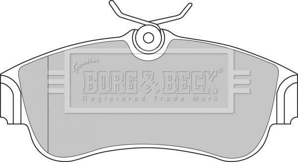 BORG & BECK Комплект тормозных колодок, дисковый тормоз BBP1760